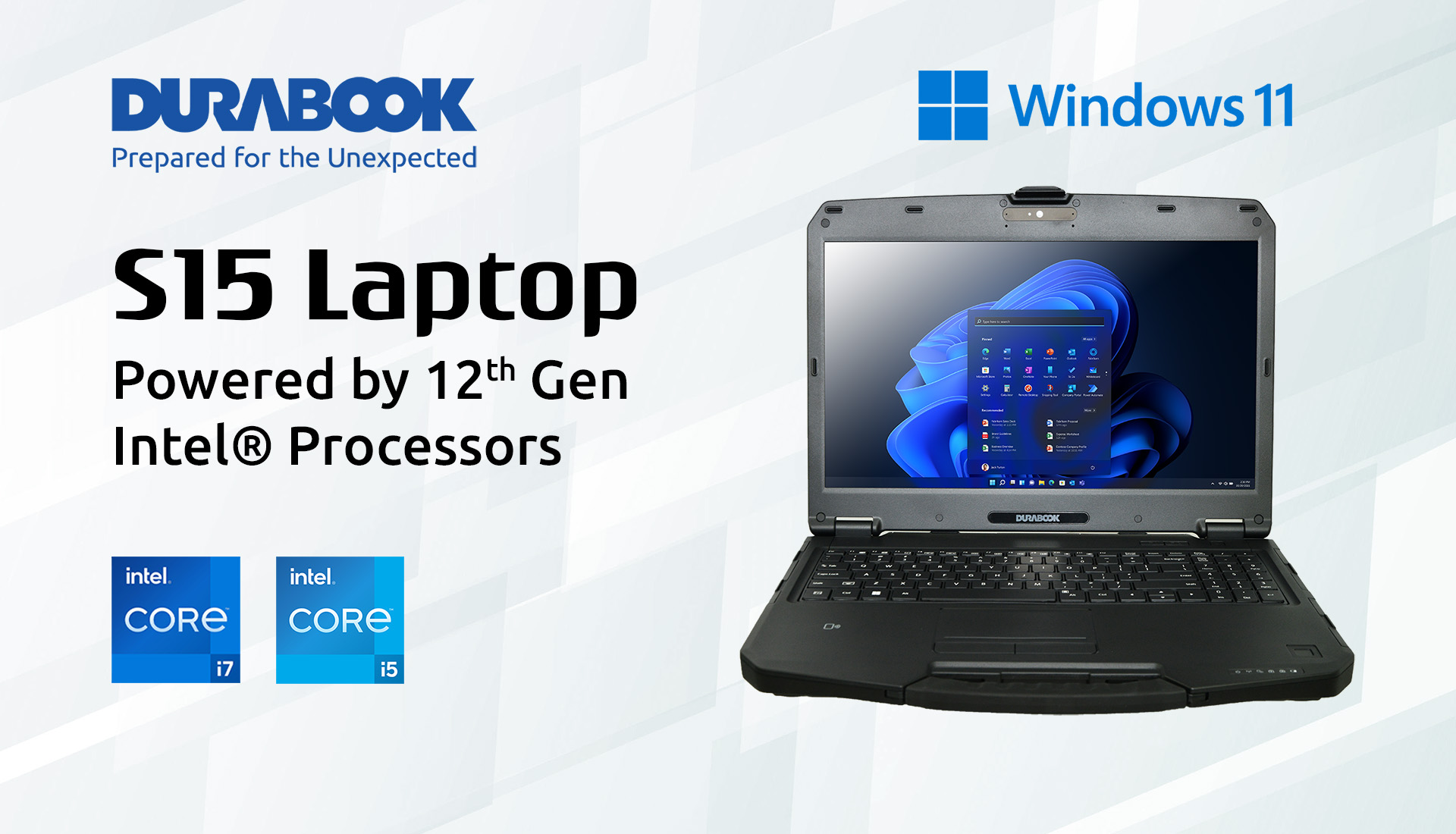 Durabook Launches Next-Generation S15 Model for the Thinnest and Lightest 15.6” Semi-Rugged Laptop Boasting 12th Gen Intel® CPU