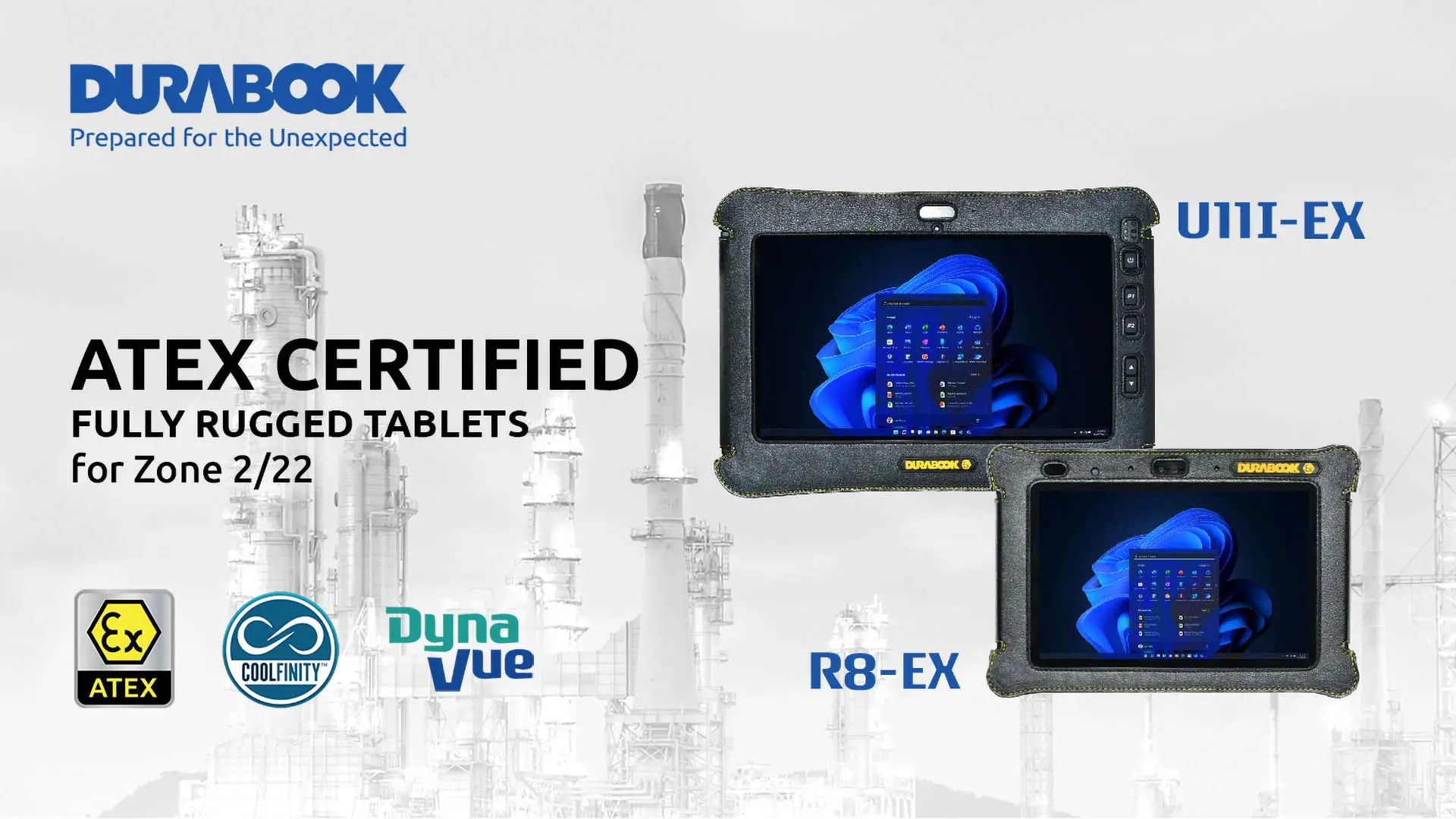 Durabook Expands Rugged Tablet Portfolio with ATEX-Certified Models for Explosive Environments