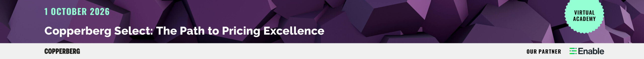 Copperberg Select: The Path to Pricing Excellence: 1 October 2026